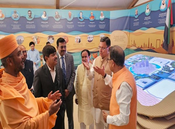 Uttarakhand CM Dhami Performs 'Karseva' At Under-Construction Temple in Abu Dhabi