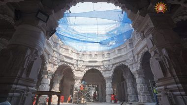 India News | Ram Temple Trust Shares Pictures of Ongoing Construction Work