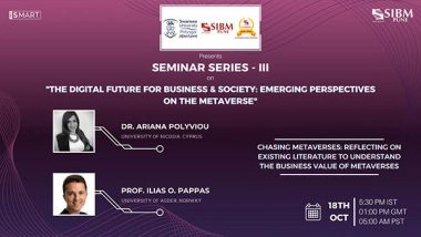 Business News | SIBM Pune and Swansea University Host Seminars on 'The Digital Future for Business & Society: Exploring The Metaverse'