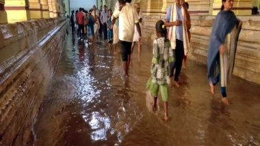 India News | Tamil Nadu: Rainwater Enters Ramanathaswamy Temple in Rameswaram