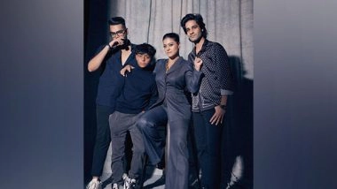 Entertainment News |  Kajol Poses in Style with Her 'K Team' Gang of Boys