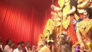 India News | Durga Puja: Union Minister Dharmendra Pradhan Goes Pandal Hopping in Kolkata
