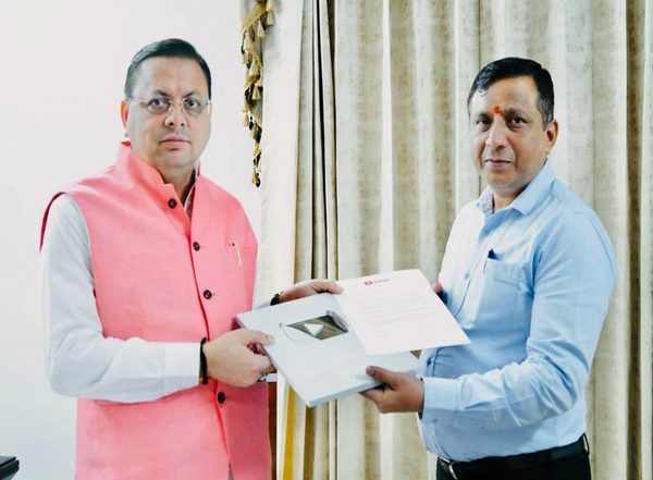 India News | Uttarakhand CM Dhami's YouTube Channel Receives 'Silver Button'