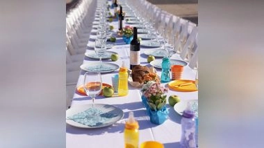 World News | Tel Aviv: Families of Hostages Display 203 Empty Chairs in Shabbat Dinner 'demonstration'