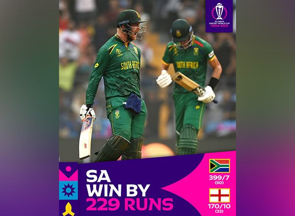 Sports News | ICC CWC 2023: All-round South Africa Thrash England by 229 Runs, Hand Defending Champions Third Loss