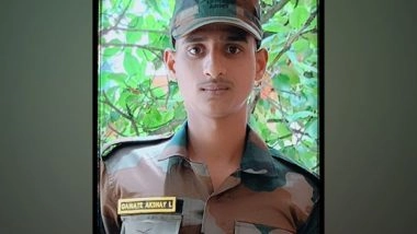 India News | Indian Army Pays Tribute to First Agniveer Gawate Akshay Laxman, Who Lost Life in Line of Duty