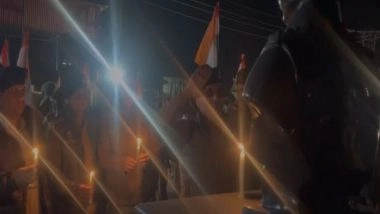 India News | Kishtwar Police Holds Candlelight March to Pay Tribute to Slain Jawans