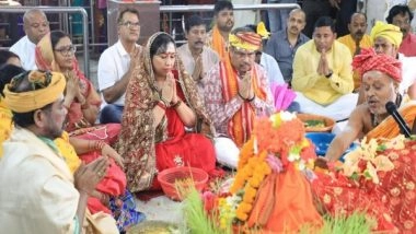 India News | Odisha: Union Minister Dharmendra Pradhan Offers Prayers to Goddess Durga in Angul