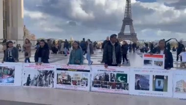 World News | Indian Diaspora Holds Protest in France over Pakistan's Failure to Respect Human Rights in PoK