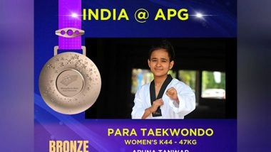 Sports News | Para Asian Games: Aruna Captures Bronze Medal in Taekwondo
