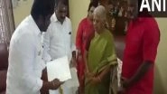 India News | PM's Condolence Letter Handed over to Wife of Bangaru Adigalar