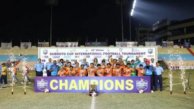 Sports News | Subroto Cup: Chandigarh's Govt Model SSS Prevail on Penalties over Amenity Public School to Be Crowned Champions