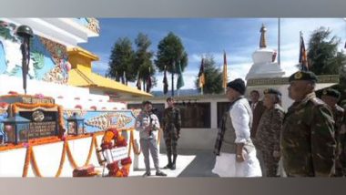 India News | Rajnath Singh Pays Tribute at Arunachal's Tawang War Memorial