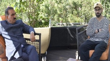 Sports News | Stalwart Batter Virat Kohli Meets Himachal Pradesh Chief Minister Thakur Sukhwinder Singh Sukhu