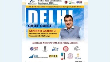 Business News | Minister Gadkari to Attend GRC 2023: A Conference Advancing Sustainable Road Techs