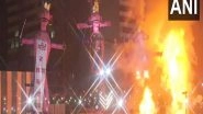 India News | Dussehra 2023: Leaders Join in Festive Fervour, Participate in Ravan Dahan Celebrations Across Country