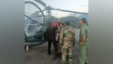 India News | Sikkim: IAF Cheetah Helicopters Rescue Critically Injured Accident Victims from Remote Location