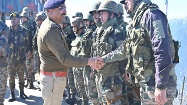 India News | J-K DGP Dilbag Singh Visits Forward Areas in Keran Sector of Kupwara