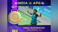 Sports News | Asian Para Games: Shuttler Suhas Yathiraj Adds Another Gold to India's Record Medal Tally