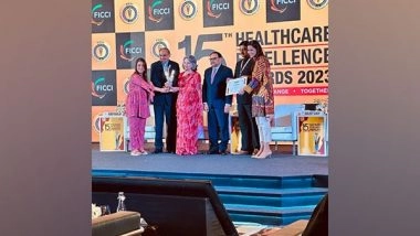 Business News | Genesis Foundation Receives the FICCI Excellence Healthcare Award for Excellence in Community Engagement
