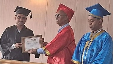 Business News | Flawless Pharma Promoter Dr. Sujeet Kumar Singh Awarded Honorary Doctorate in Health Administration