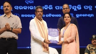 India News | Dharmendra Pradhan Distributes 176 Appointment Letters at Rozgar Mela in Bhubaneswar