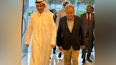 World News | UN Chief Expresses Gratitude to Qatar PM over Mediation for Release of Hostages in Gaza