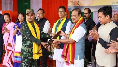 India News | Assam CM Attends Arms Laying Down Ceremony of Former Cadres of DNLA