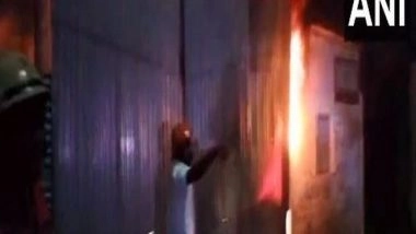 India News | Gujarat: Fire Breaks out in Tyre Godown on Rajkot-Morbi Highway