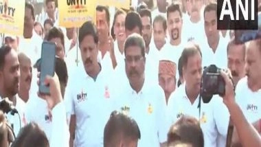 India News | Dharmendra Pradhan Participates in 'Run for Unity' in Odisha's Cuttack