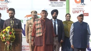 India News | J-K LG Manoj Sinha Flags off Run for Unity at Srinagar's Bakshi Stadium