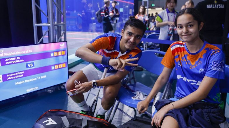 Asian Games 2023: Abhay Singh, Anahat Singh Settle for Bronze Medal in Squash Mixed Doubles With Semifinal Loss to Malaysia’s Aifa Azman and Mohammad Syafiq