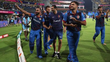Afghanistan Cricket Team Performs Lap Of Honour in Chennai After Beating Pakistan By Eight Wickets in ICC World Cup 2023 Clash (Watch Video)