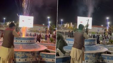 Fan Fires AK-47 Gun to Celebrate Afghanistan Cricket Team’s Win Over Pakistan in CWC 2023, Video Goes Viral