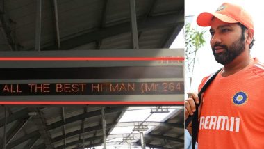 ‘All the Best Hitman (Mr 264)’ Ahmedabad Metro’s Wish for Indian Captain Rohit Sharma Prior to IND vs PAK ICC Cricket World Cup 2023 Match Goes Viral!