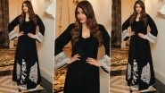 WOW! Aishwarya Rai Looks Simply Stunning In a Black Embroidered Gown (View Pics)
