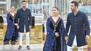 Ranbir Kapoor, Alia Bhatt Spotted Twinning in Royal Blue, Couple Attends 141st IOC Session at Jio World Centre (Watch Video)