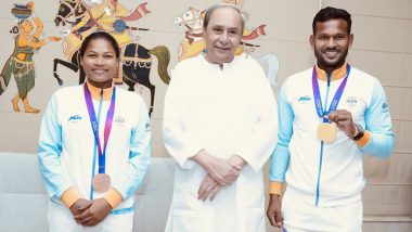 Odisha CM Naveen Patnaik Felicitates India's Hockey Stars Amit Rohidas, Deep Grace Ekka for Their Outstanding Performance at Asian Games 2023