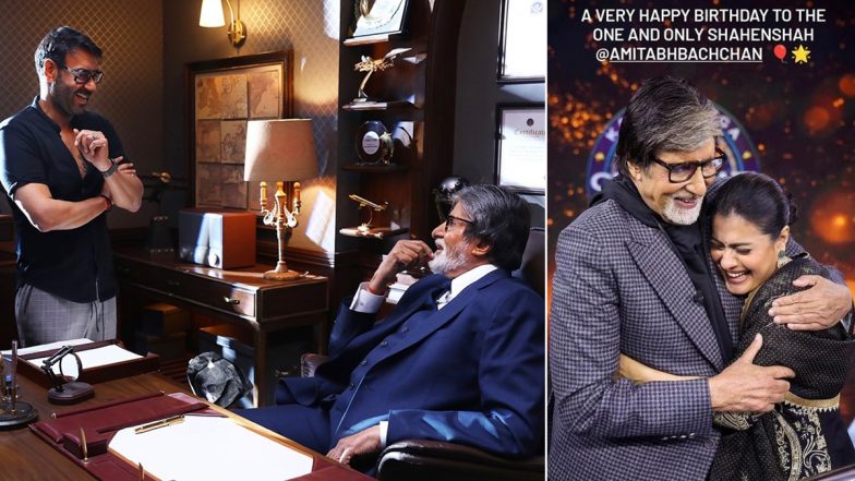 Amitabh Bachchan's Birthday: Ajay Devgn, Sidharth Malhotra, Kajol, and Other Celebs Extend Heartfelt Wishes to Big B (View Pics)