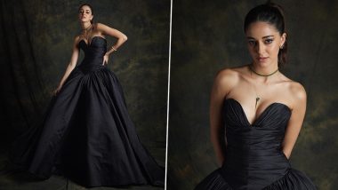 Ananya Panday Serves Her Best Look in Corset Black Ball Gown, Check Out the Pictures Here!