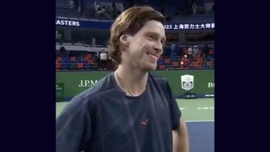 Andrey Rublev Secures Spot in ATP Shanghai Masters 2023 Semifinal, Set To Face Grigor Dimitrov After Defeating Ugo Humbert in Men’s Singles Quarterfinal