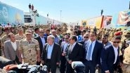 Israel-Hamas War: UN Secretary-General Antonio Guterres Arrives at Rafah Crossing To Oversee Delivery of Humanitarian Aid to Gaza (See Pics and Video)