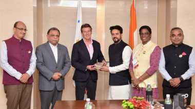 Anurag Thakur Meets Association of National Olympic Committees Secretary-General Gunilla Lindberg Ahead of 141st IOC Session