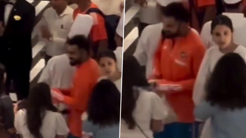 Anushka Sharma and Virat Kohli Photographed Walk Hand-in-Hand Post India vs Pakistan ICC World Cup 2023 Match (Watch Viral Video)
