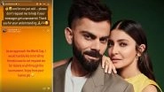 Anushka Sharma Says &lsquo;Don&rsquo;t Ask Me for Help&rsquo; After Hubby Virat Kohli Requests Friends Not To Ask Him for World Cup 2023 Tickets