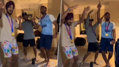 ‘Lehra Do!’ Arshdeep Singh, Ravi Bishnoi, Avesh Khan Sing Popular Song From Movie ‘83’ After Team India Wins Asian Games 2023 Gold Medal, Video Goes Viral!