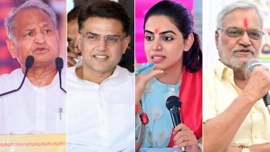 Rajasthan Assembly Election 2023: From Ashok Gehlot, Sachin Pilot to Divya Maderna and CP Joshi, List of Key Candidates of Congress and Their Constituencies