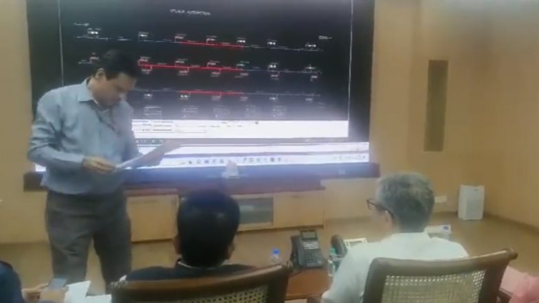 Andhra Pradesh Train Accident: Railway Minister Ashwini Vaishnaw Takes Stock of Situation From War Room in Delhi After Two Trains Collided in Vizianagaram (Watch Video)