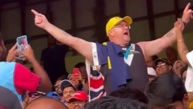 Australian Fan Chants 'Bharat Mata Ki Jai' at M Chinnaswamy Stadium in Bengaluru During AUS vs PAK ICC Cricket World Cup 2023 Match, Video Goes Viral