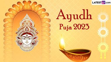 Ayudha Puja 2023 Wishes and Shastra Puja Greetings: WhatsApp Messages, Ayudha Pooja Images & HD Wallpapers, SMS To Share With Your Loved Ones